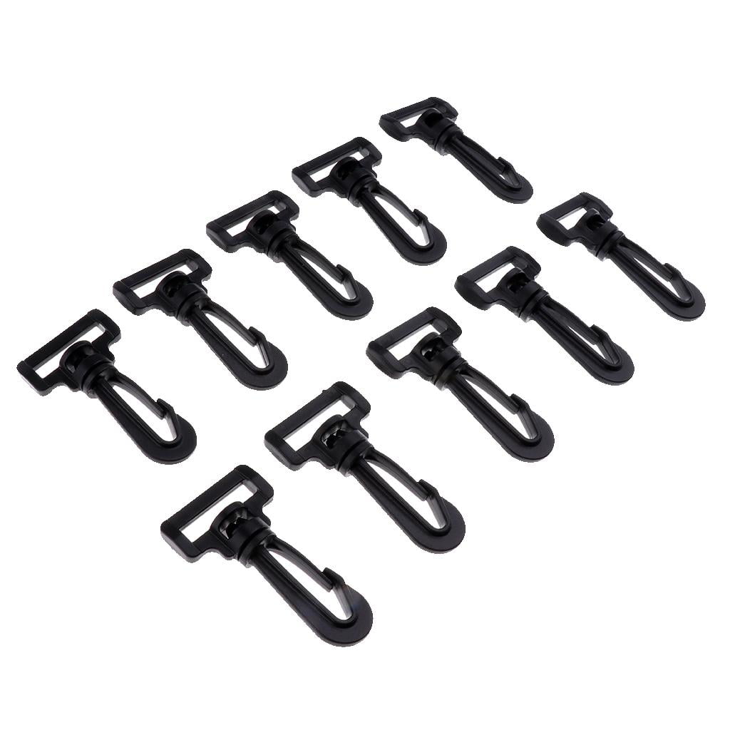 10X Plastic Snap Clip Hooks Carabiner Paracord Backpack Strap Swivel Rotary Hook 