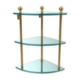 thumbnail image 2 of 3 Tier Corner Glass Shelf - Venetian Bronze, 2 of 5