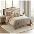 thumbnail image 2 of Sweet Home Collection Winston 7 Piece Suede Comforter Set Blush King, 2 of 7