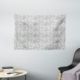 thumbnail image 1 of Abstract Tapestry, Curved Monochrome Lines in Surreal Cubism Inspired Artwork with Geometric Pattern, Wall Hanging for Bedroom Living Room Dorm Decor, 60W X 40L Inches, Black White, by Ambesonne, 1 of 2
