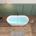 thumbnail image 3 of 67'' Glossy Acrylic Freestanding Soaking Bathtub with Classic Slotted Overflow and Toe-tap Drain in Chrome, 3 of 24