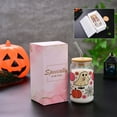 thumbnail image 6 of 400ML Ghost Cup, Cute Halloween Cup - Halloween Birthday Gifts, Boo Basket Stuffers for Women, Men, Spooky Gifts for Teen Girls - Fall Glass Tumbler with Lid and Straw, Fall Iced Coffee Glass, 6 of 6