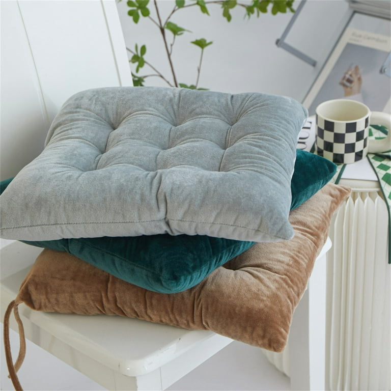 Dopebox Crystal Velvet Seat Cushion Chair cushions Crystal Velvet Square Chair Pad And Seat Pads With Ties Soft Velvet Chair Pads Crystal Velvet