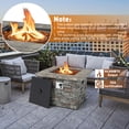 thumbnail image 7 of Spaco 34.5 Inch Square Propane Gas Fire Pit Table with Lava Rock and PVC Cover-Gray, Outdoor Fire Pit for Outdoor, Outside Patio Deck and Garden, 7 of 7