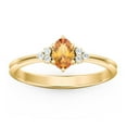thumbnail image 2 of Birthstone Oval Ring with Shoulder Accents - Citrine (November), 2 of 5