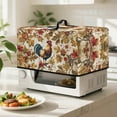 thumbnail image 3 of Whosucclay Rooster Chicken Maple Leaf Print Microwave Oven Universal Dust Cover, 8 Oz Canvas Dust Cover with Top Handle, Heat-Resistant, Waterproof, For Microwave, Toaster Oven-L, 3 of 7
