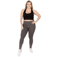 thumbnail image 4 of Women's High Waist Tech Pocket Activewear Leggings Plus Size - Charcoal, XL, 4 of 5