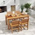 thumbnail image 4 of Wingyz Outdoor Dining Table Set for 4, Patio Table with Umbrella Hole and Side Chairs Furniture Set, 4 of 7