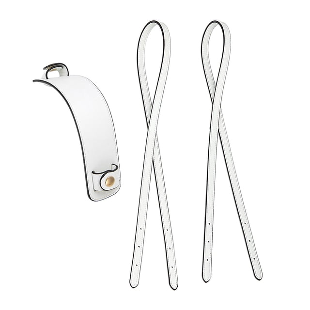 Asa de repuesto para bolsos DIY, accesorios de reparación, cinturones de cuero PU para bolsos Blanco