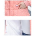 thumbnail image 6 of Miluxas Women's Fashion Loose Round Neck Long Sleeve Casual Quilted Solid Color Cotton Pdded Jacket Orange L(L), 6 of 9
