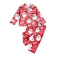 thumbnail image 7 of Gubotare Toddler Girl Christmas Pajamas in Satin with Long Sleeve Button Down and Open Front Holiday Loungewear Set 5T 6T,Watermelon Red, 7 of 7