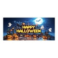 thumbnail image 1 of Halloween Garage Banner Weird Decorations Cloth Material Large Size Weather Resistant Easy to Install for Halloween Party Terrifying Atmosphere Creation, 1 of 1