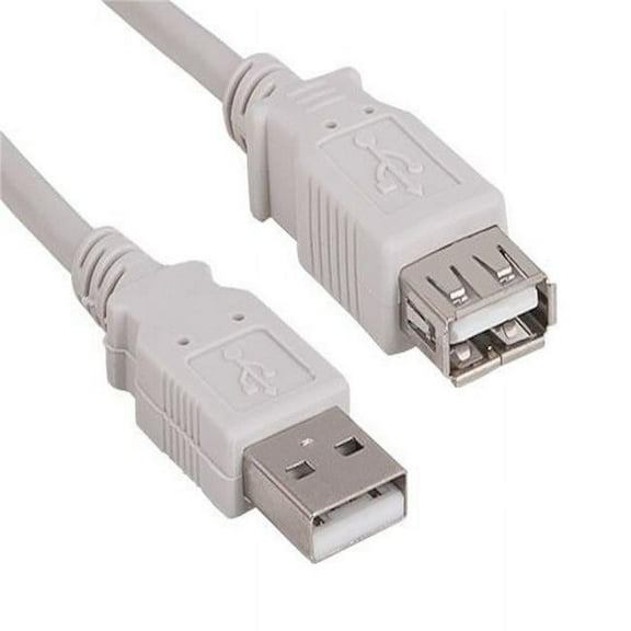 10 ft. USB 2.0 A Male to A Female Extension Cable, White