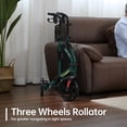 thumbnail image 2 of ZENART Foldable 3 Wheel Rollator Walker Lightweight for Seniors with 10" Wheel, Green, 2 of 6