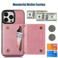 thumbnail image 2 of Allytech Wallet Case for iPhone 15 Pro Max, Bling PU Leather RFID Blocking Kickstand Case with Shoulder Strap & Card Slots, Anti-Fall Shockproof Full Body Protection Case for Women Girls, Pink, 2 of 8