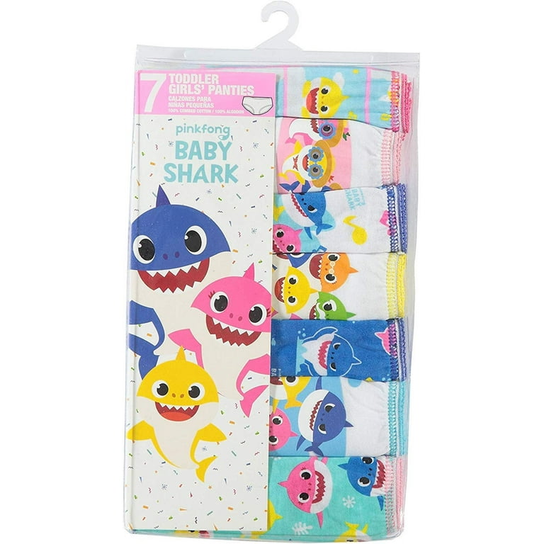 Baby Shark Briefs Underwear Toddler Boys' 2T-3T 4T 7-Pack 100