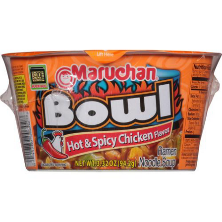 Maruchan Bowl Hot & Spicy Chicken (Pack of 14)
