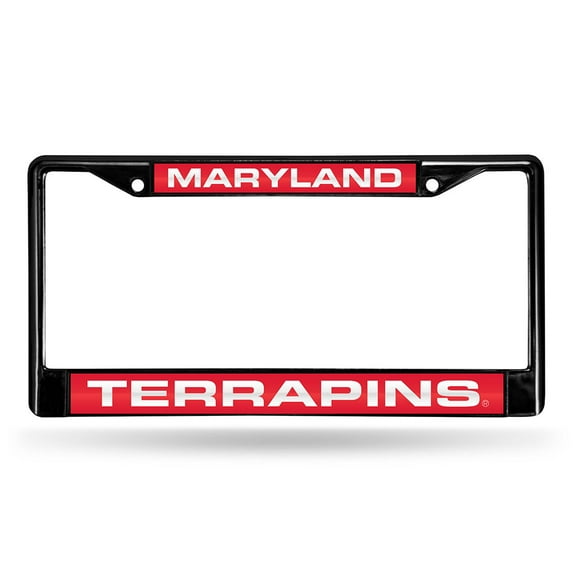 Maryland Terrapins Black Metal Laser Cut License Plate Frame