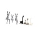 thumbnail image 5 of Escultura de figura sentada, estatua decorativa de alce, ciervo y jirafa, miniatura de cerámica, adecuada para niños, familia, hogar, oficina, boda, e, 5 of 8