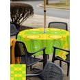 thumbnail image 6 of Square Outdoor Tablecloth with Umbrella Hole Plaid Summer Lemon Outside Table Cloth Waterproof Patio Table Cover Farmhouse Checkered Modern Zipper Tablecloths for Picnic Party Camping 54x54 Inch, 6 of 8