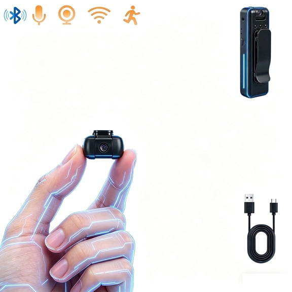 W10 Mini 4K Wearable Camera Recorder with Audio Video Recording, Night Vision for Security Work & Travel