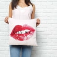 thumbnail image 3 of Throw Pillow Covers 20x20 Inch, Red Lip Decorative Pillow Cases for Couch Sofa Bed, Kiss Love Abstract Art Cotton Linen Square Home Decor Pillowcases with Hidden Zipper, 3 of 7