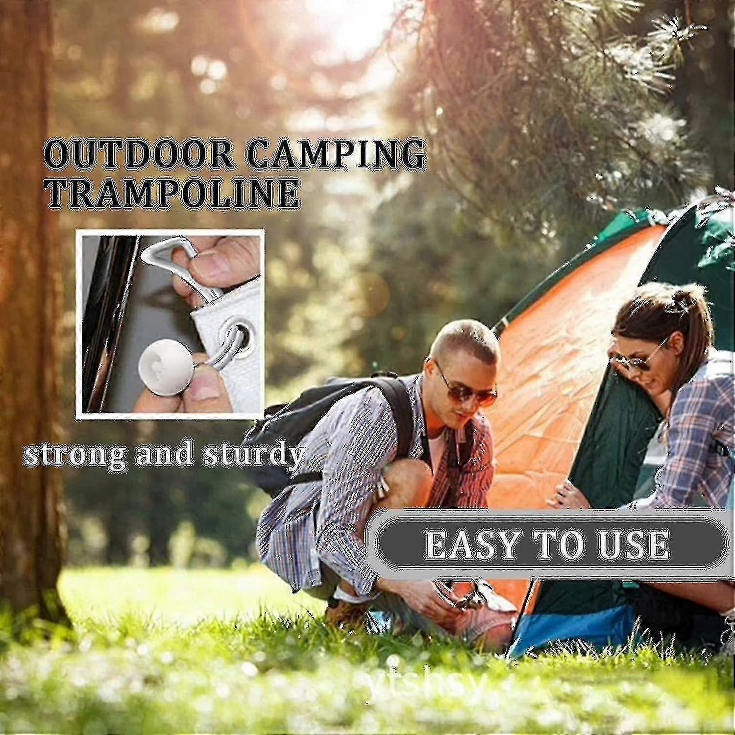 50 Pack Heavy Duty Bungee Cords with Hooks for Tents, Tarps, Banners, and Canopies - Secure Fastening Solution