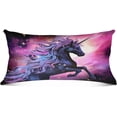 thumbnail image 2 of Coolnut Starry Unicorn Plush Pillow Case, Zippered Bed Pillow Pillowcases, Super Soft and Cozy Pillowcase Covers for Sleep Decor Giftsation - Standard Size 20x26in, 2 of 7