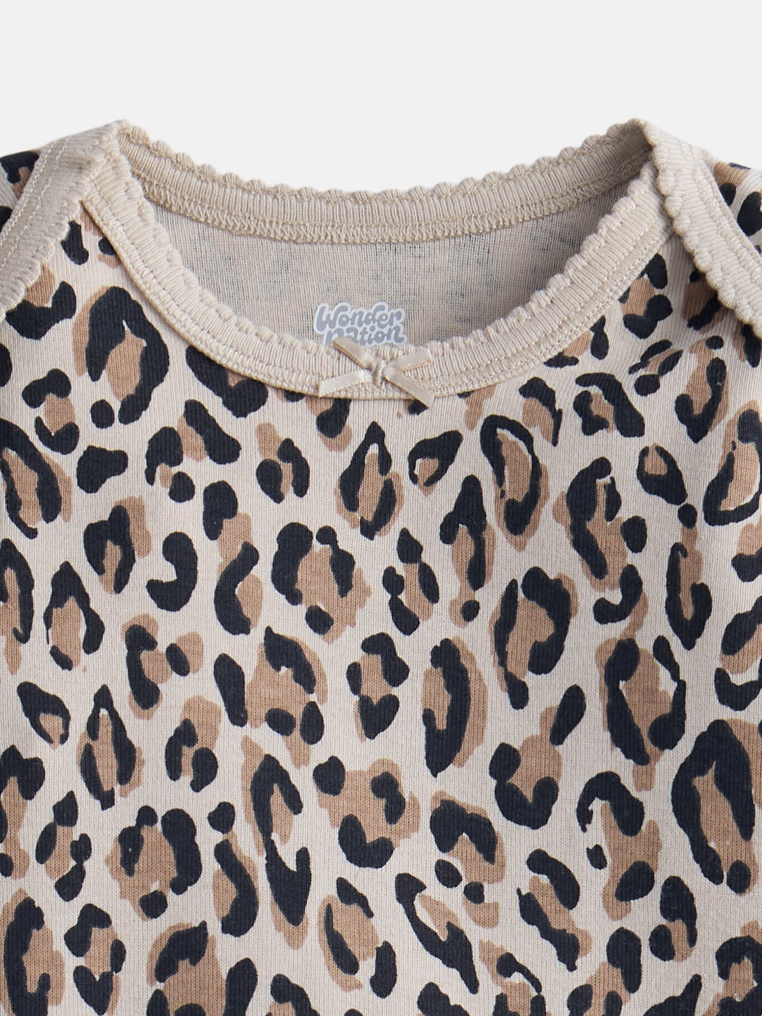 Wonder Nation Baby Girls Bodysuit with Long Sleeves, Sizes 0-24 Months