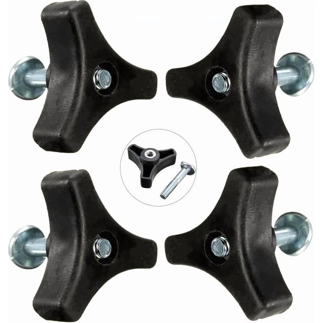 Triangle Knob Handle, 4 Pcs Universal Lawnmowers Handle Wing Nut and Bolt, Wing Nut and Bolt Power Equipment Part, Power Equipment Part Garden Tools for Lawn Mower Machine