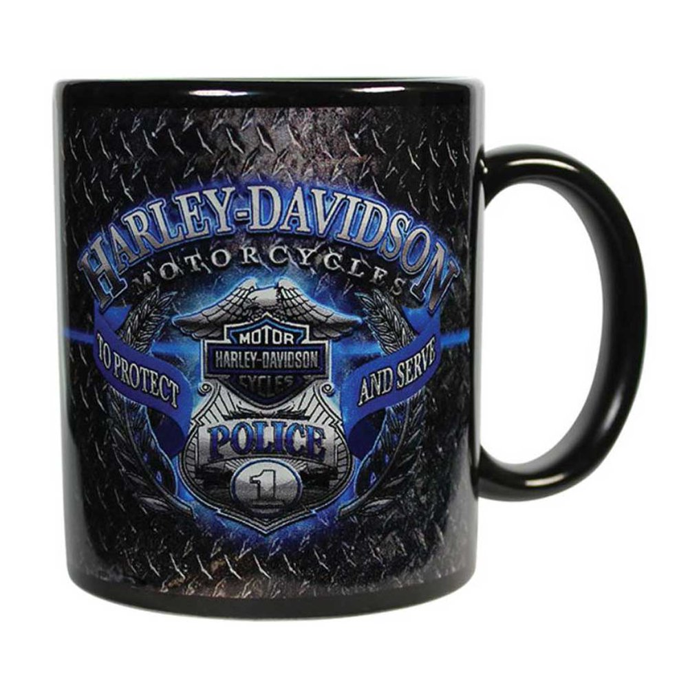 HarleyDavidson Police Original Ceramic Coffee Mug, 11 oz. Black