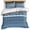 Blue, variant on 3 Piece Blue Brown Flowers Duvet Cover Set Queen Size, Microfiber Comforter/Quilt Cover with Corner Ties and 2 Pillowcases, Classic Botanical Art Elegant All Season Soft Bedding with Zipper Closure