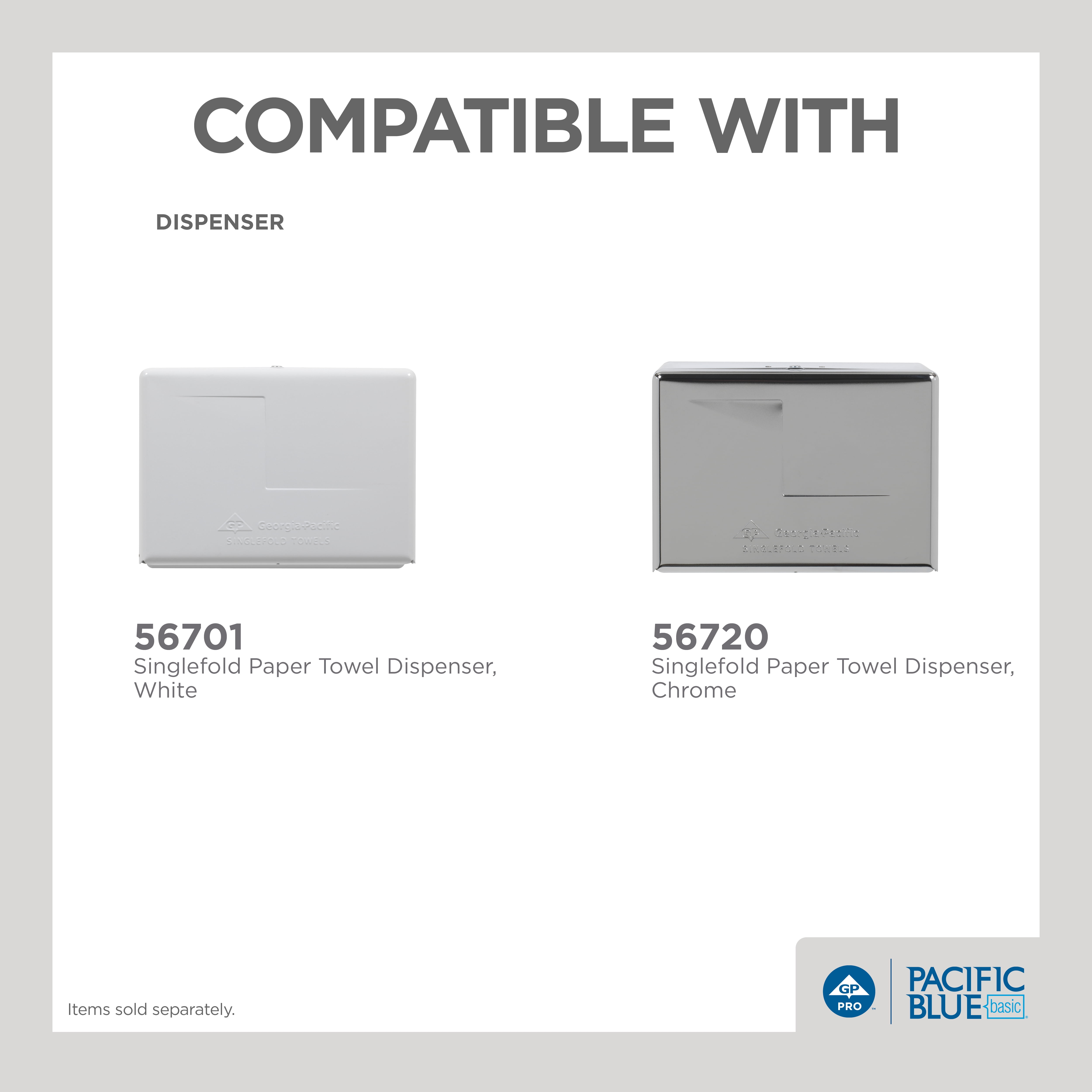 Pacific Blue Basic® S-Fold Recycled Paper Towels by GP PRO (Georgia-Pacific), Brown, 23504, 9.9” x 9.2” (LxW), 250 Towels Per Pack, 16 Packs Per Case
