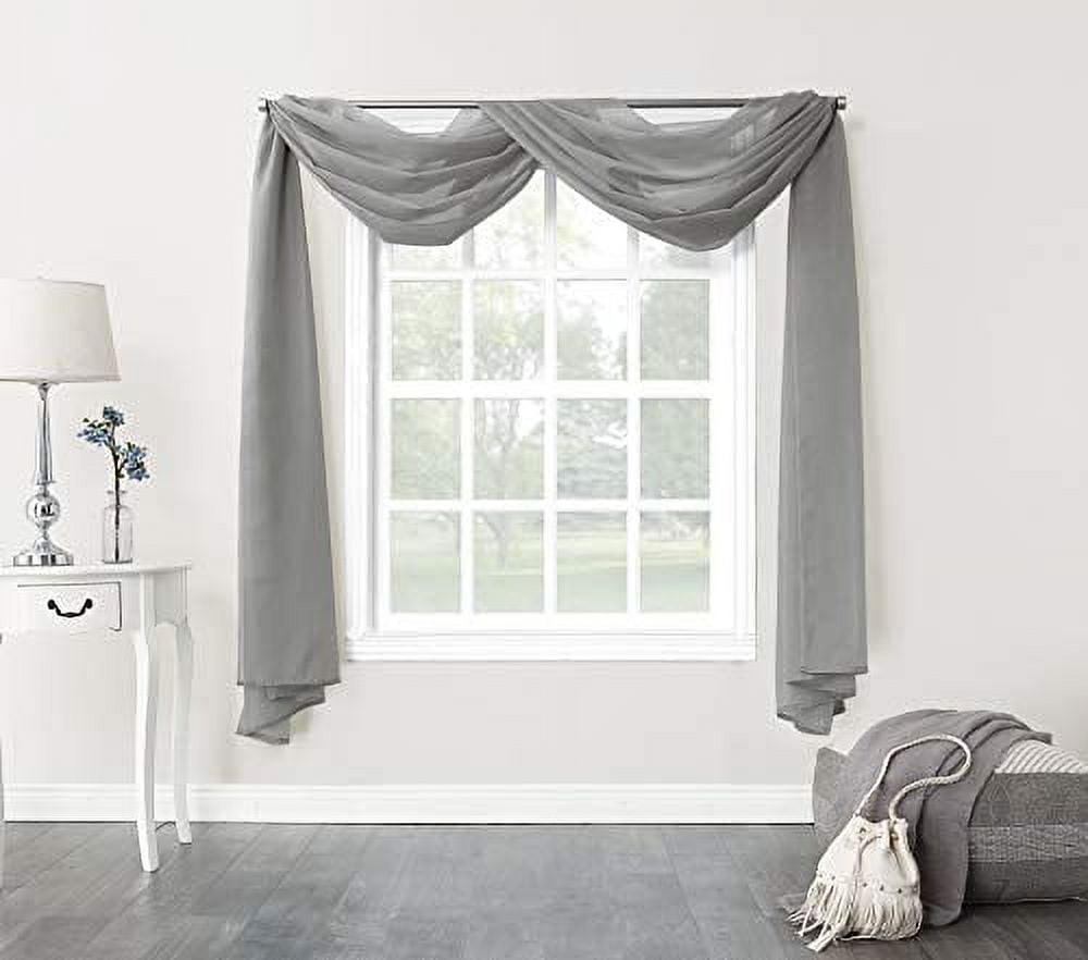 No. 918 Juliette Voile Sheer Rod Pocket Window Curtain Scarf 59