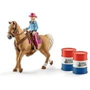 Schleich North America Barrel Racing with Cowgirl Playset