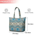 thumbnail image 4 of Blue and Orange Floral Boho Pattern Travel Tote Bags for Women Carry On,Large Weekender Bags for Women Travel,Multi Functional Duffle Bag for Work,Shopping,Sports, 4 of 5