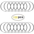 thumbnail image 1 of 100 Pieces Key Chains 1.2 Inch, 304 Stainless Steel Keyrings Metal Keychain Split Ring Keychain Flat Ring for Home Car Office Key Attachment, 1 of 5
