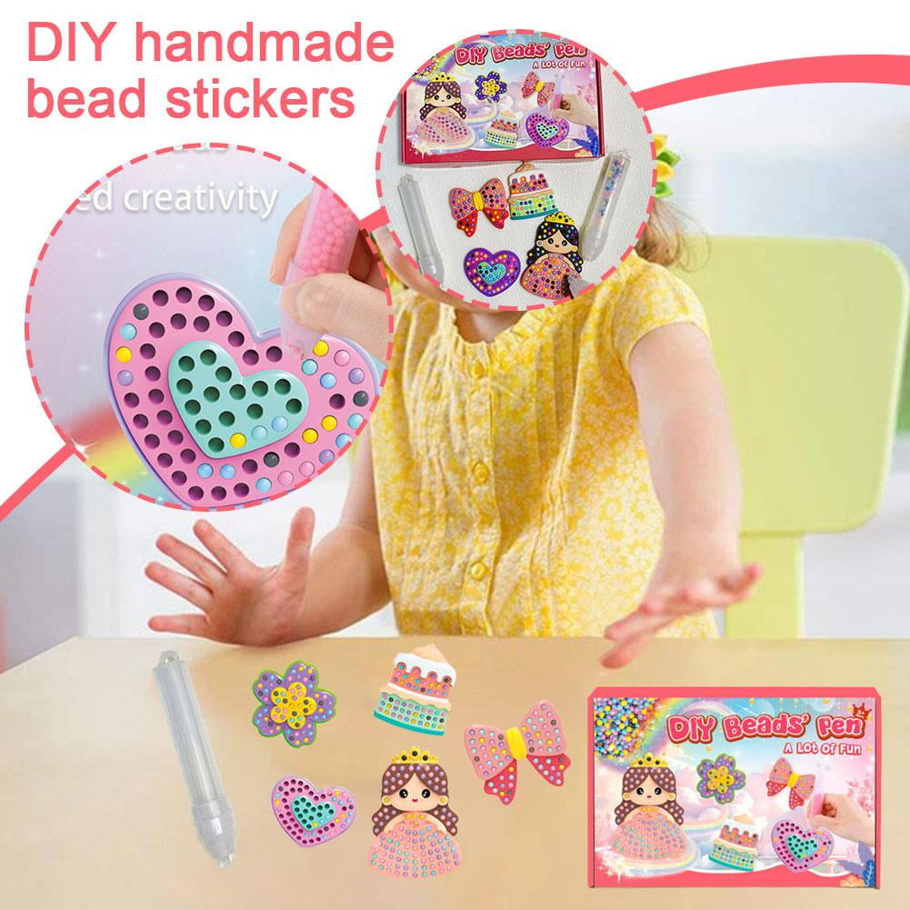 DIY Bead Painting Kit, Enhances Fine Motor Skills & Creativity, Fun Educational Craft for Kids