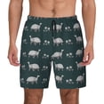 thumbnail image 3 of Uemuo Turtle Chrysanthemum Pattern Mens Swim Trunks Quick Dry Board Shorts with Mesh Lining, Stretch Beach Shorts Quick Dry No-Chafing Board Shorts-Large, 3 of 9