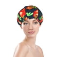 thumbnail image 3 of Easygdp Tomatoes Shower Caps for Women, Double Waterproof Layers Shower Cap, Quick Drying Bath Hair Cap Reusable, 3 of 9
