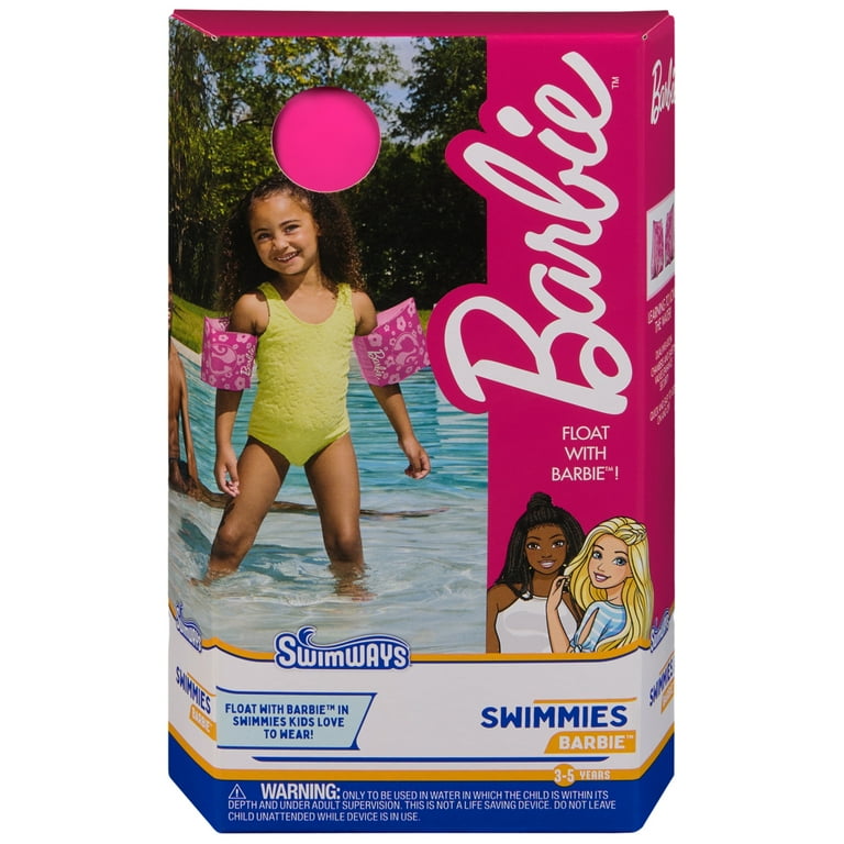 SwimWays, Barbie Swimmies, Arm Floaties for Kids Aged 3-5