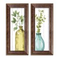 thumbnail image 1 of Gango Home Decor Cottage Mixed Greens LXXXIV Shiplap & Mixed Greens LXXXV Shiplap by Lisa Audit (Ready to Hang); Two 6x18in Gold Trim Framed Prints, 1 of 5