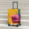 thumbnail image 6 of Susaid Bright Pink Chair Print Elastic Washable Suitcase Cover with Hidden Zipper, Fits 18-32 Inch Luggage for Protection During Travel-Small, 6 of 7