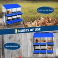 thumbnail image 3 of EuKer Chicken Nesting Boxes, 6-Holes Roll Away Nest Box with Legs and Removable Tray for Hens, Blue, 3 of 7
