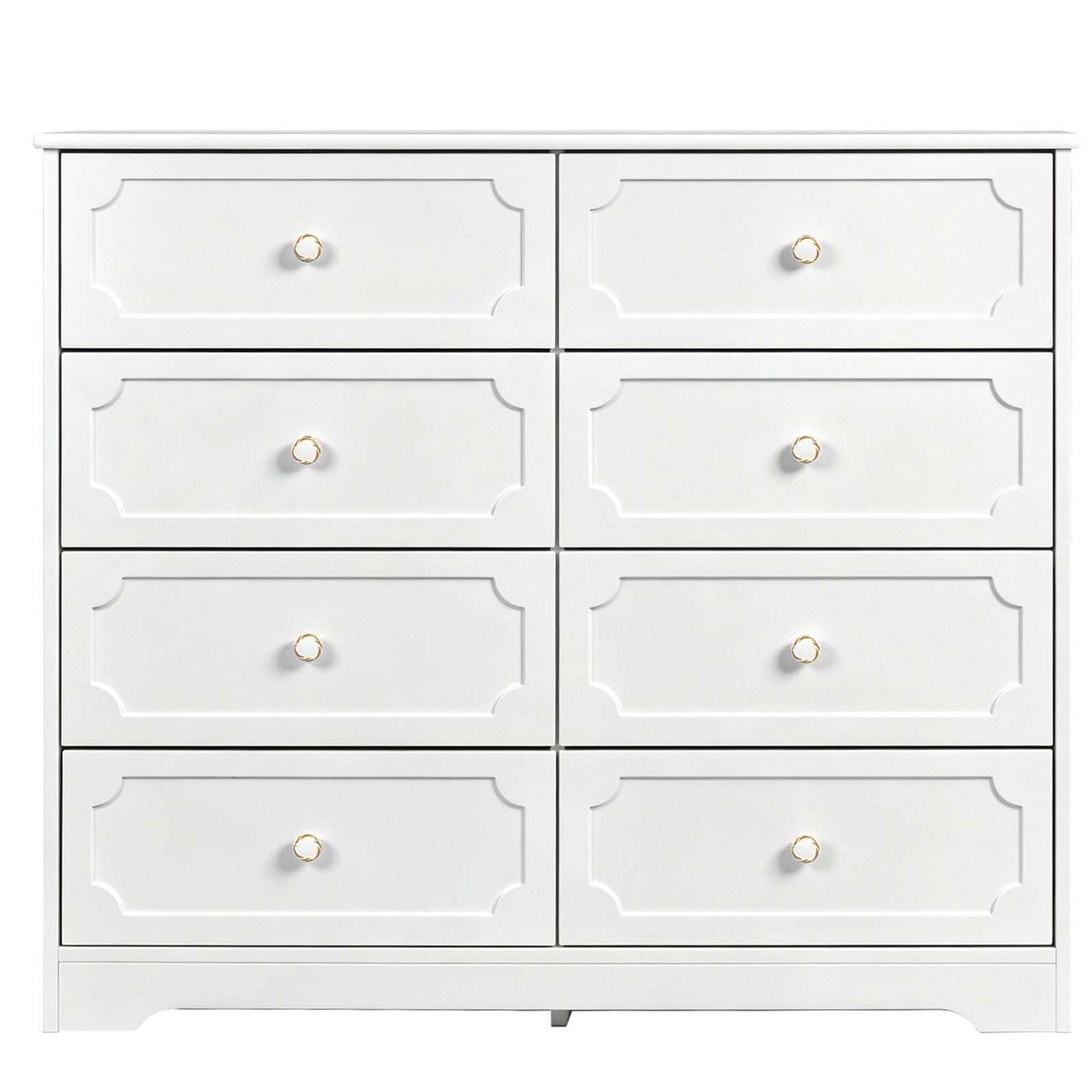 8-Drawer Painted Drawer Cabinet, White 41.34*14.96*35.43in