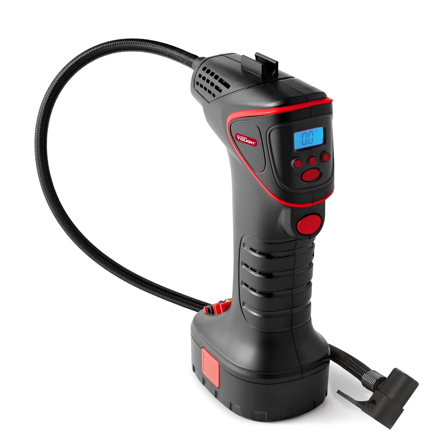 Hyper Tough DC 12V Cordless Portable Pistol Tire Inflator with Pre-set Digital Gauge-100psi