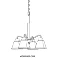thumbnail image 2 of Clifton Heights Collection Four-Light Brushed Nickel Etched Glass Craftsman Chandelier Light, 2 of 2
