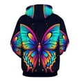 thumbnail image 4 of Hoodies Watercolor Butterfly Casual Pullover Hoodie Long Sleeve Sweatshirts Birthday Gift, 4 of 5