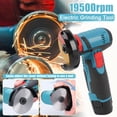 thumbnail image 3 of 12V Mini Angle Grinder, Brushed Motor, Portable and Versatile, ABS and Stainless Steel Construction, Rechargeable Lithium Battery, for Polishing, Cutting, Grinding, 3 of 8