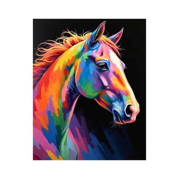 Paint by Numbers Kit for Adults, Colorful Abstract Horse Portrait Paint by Numbers, Easy Paint by Numbers Kit for Adults Beginner, DIY Adult Paint by Number Kits on Canvas, Home Decor